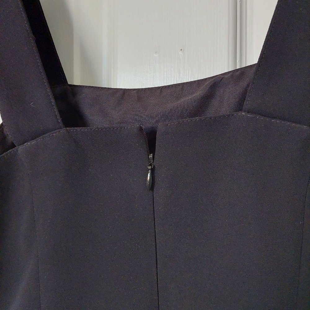 Laura Sheath Dress with Baby Pink Ribbon Detail Size 4-6/S Black/Pink - Picture 4 of 8